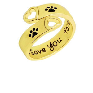 Adjustable Pawprint Ring